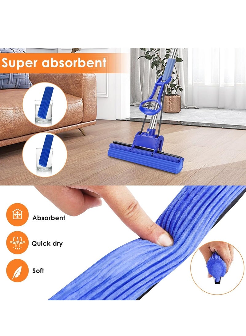 PVA Sponge Mop | Super Absorbent Synthetic PVA Sponge | Powerful Spring Wringing Function | Adjustable Telescopic Aluminum Pole | Suitable For All Hard Surfaces | Multicolor - Image 2
