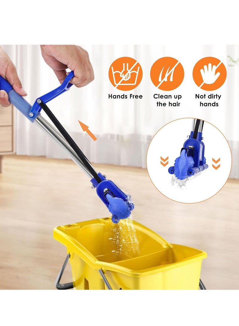 PVA Sponge Mop | Super Absorbent Synthetic PVA Sponge | Powerful Spring Wringing Function | Adjustable Telescopic Aluminum Pole | Suitable For All Hard Surfaces | Multicolor - Image 4