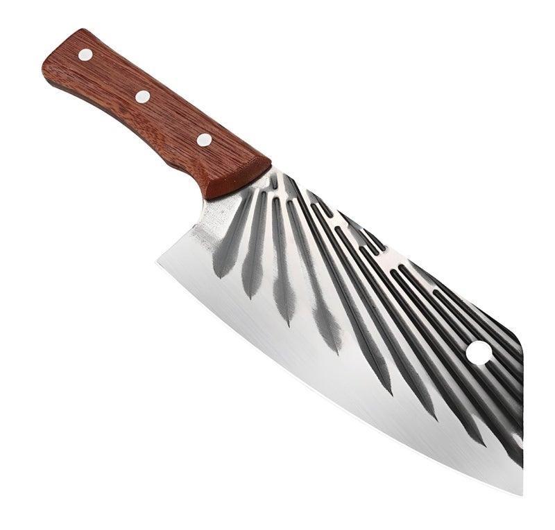 VELINEX® Professional Stainless Steel Kitchen Knife | Ultra Sharp Chef’s Clever Knife for Vegetables, Fruits & Meat | Ergonomic Wooden Handle | Multipurpose Cutting & Chopping Knife (1 Pc) - Image 1