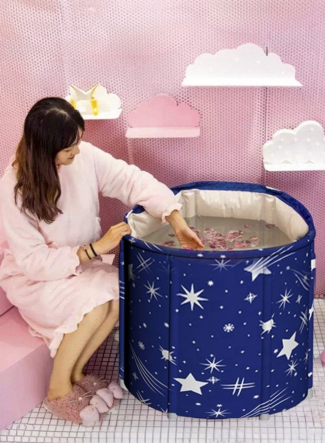 شو وو حوض استحمام محمول للبالغين ، حوض استحمام ياباني ، حوض استحمام ثلجي ، حوض استحمام قابل للطي مع رغوة حرارية قائمة بذاتها قابلة للطي ونقع حوض استحمام سبا مع وسادة مقعد للمساحات الصغيرة - Image 2