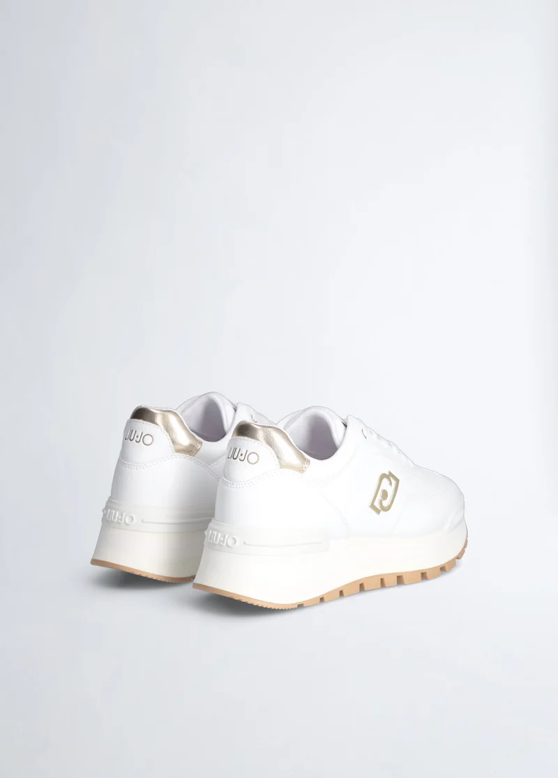 ليو جو White platform sneakers