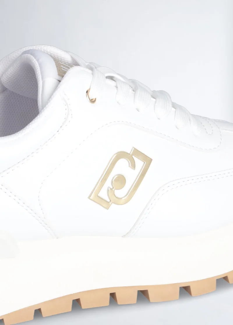ليو جو White platform sneakers