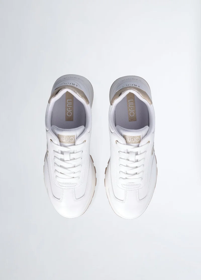 ليو جو White platform sneakers