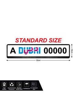 Royal ROYAL - Universal Car License Number Plate Frame 1 Pair (Black)  - Image 2