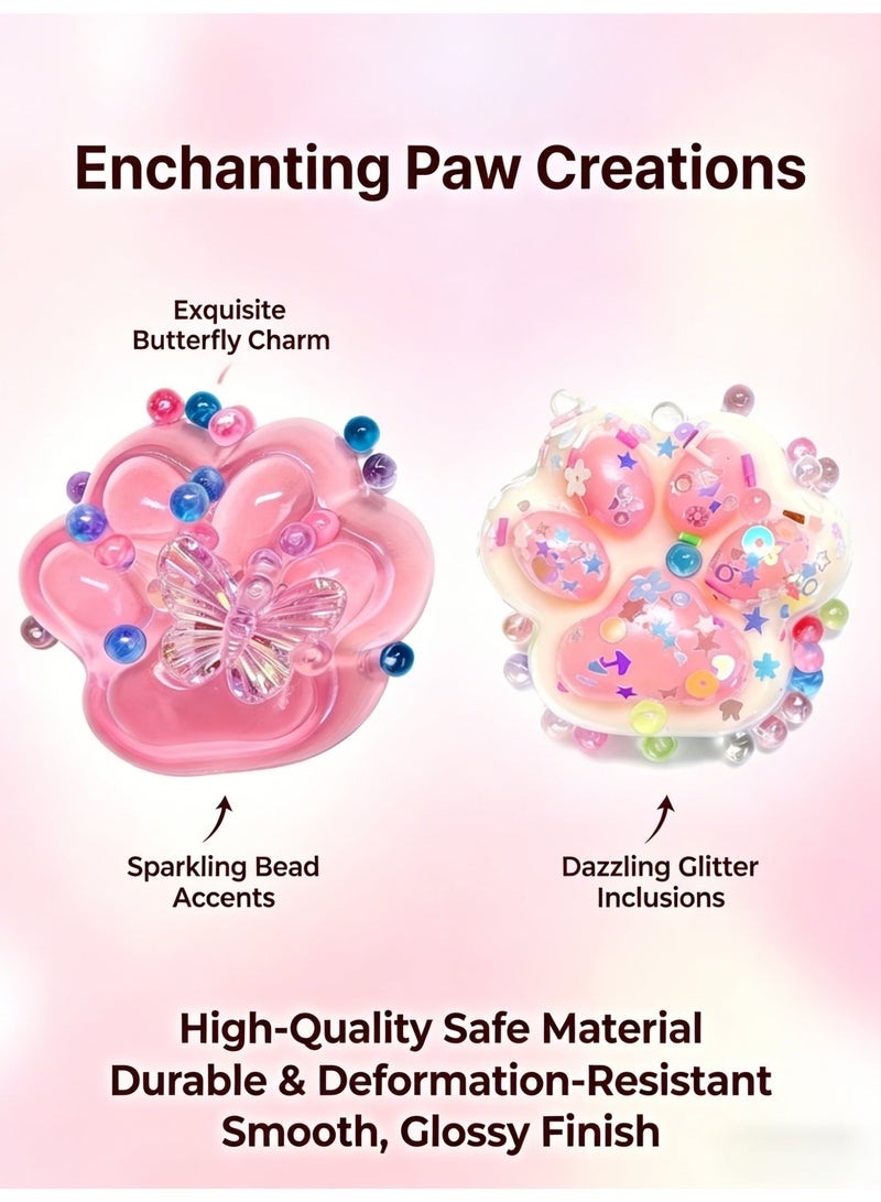 Gioio Cat Paw Squishy Stress Relief Toy, 2-Pack TPR Mochi Squeeze Toy with Lanyard - Image 3