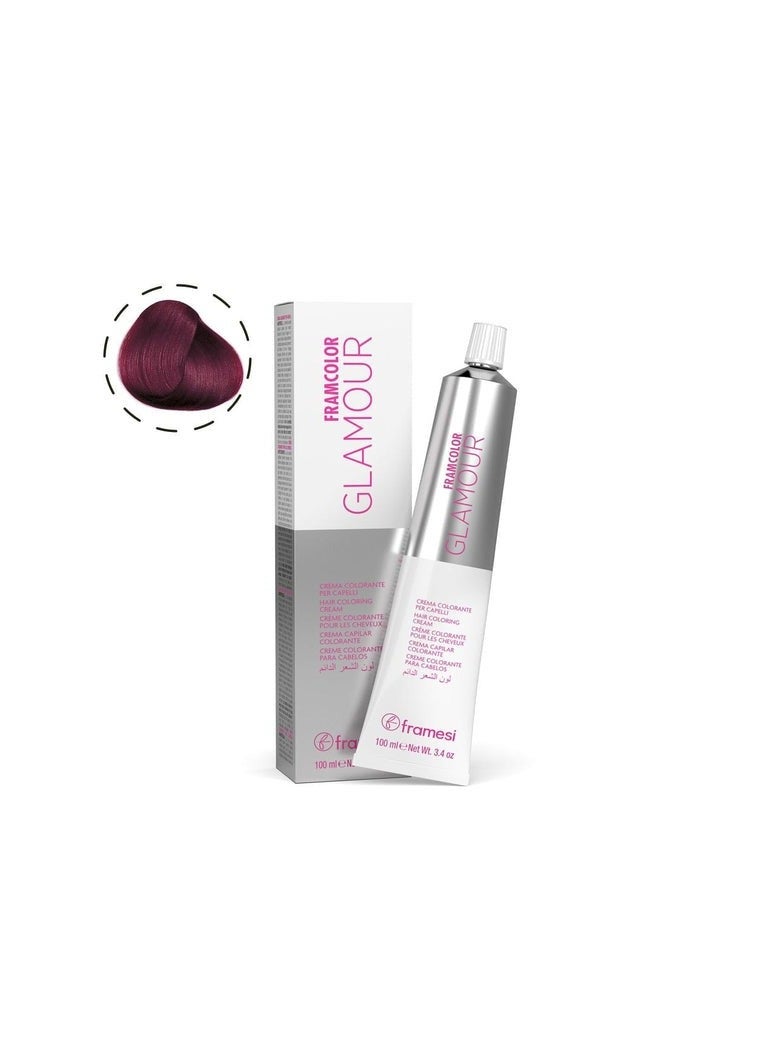 Framesi Morphosis Framesi FRAMCOLOR GLAMOUR 5.52 Light Brown Mahogany Red 100ML — Professional Permanent Hair Color - Image 1
