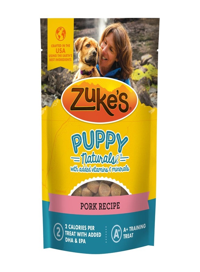 Zuke's Puppy Naturals Dog Training Treats, Pork & Chickpea Recipe, Nutrient-Rich Mini Dog Treats for Training, Grain Free Puppy Treats, 5 OZ Bag (Pack of 1) - Image 1