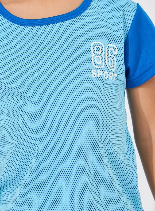 Styli Quick-Dry Breathable Sportswear T-Shirt & Shorts Set