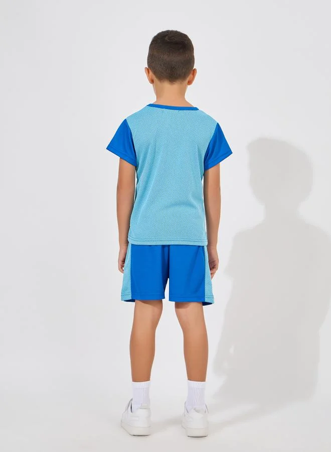 Styli Quick-Dry Breathable Sportswear T-Shirt & Shorts Set