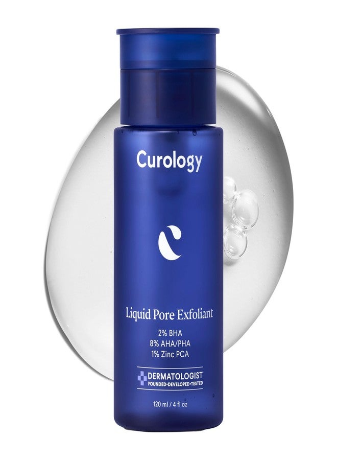 Curology Liquid Pore Exfoliant, 2% BHA Salicylic Acid, 8% AHA/PHA Lactic Acid, and 1% Zinc PCA, Brightening and Exfoliating Facial Skin Care, 4 fl oz - Image 1