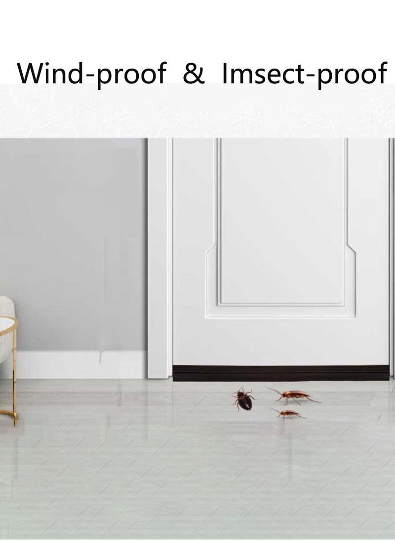 SUNRISE - Door Seal Strip Weather Stripping Door Bottom Seal Window Seal Soundproof Rubber Silicone Sealing Sticker For House Glass Shower Door Insect Proof 100cm Length - Image 1