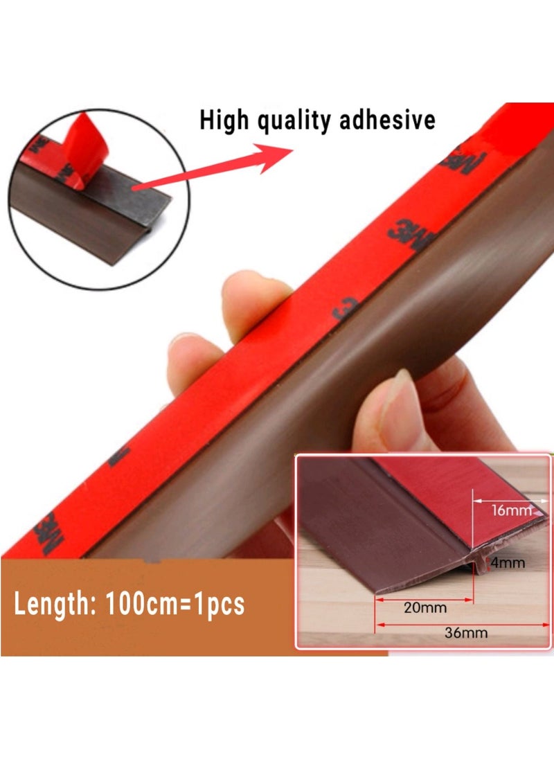 SUNRISE - Door Seal Strip Weather Stripping Door Bottom Seal Window Seal Soundproof Rubber Silicone Sealing Sticker For House Glass Shower Door Insect Proof 100cm Length - Image 1