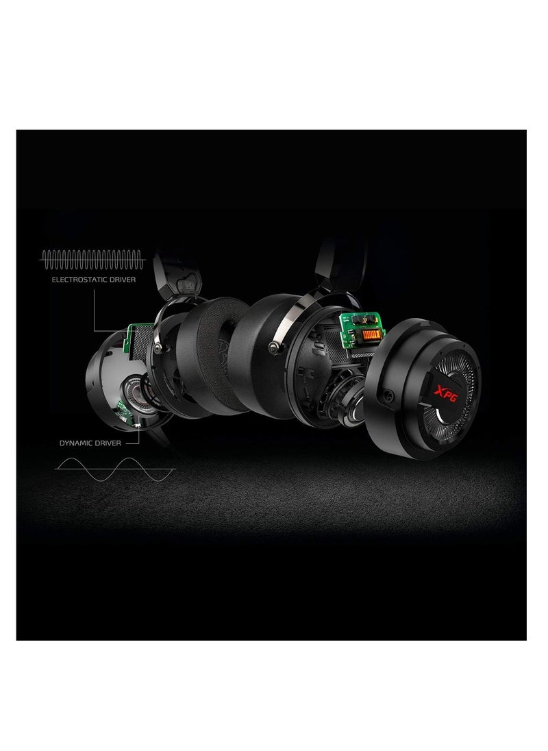 XPG - Xpg Precog Analog 3.5Mm Ergonomic Cushions Rotatable Ear Cup Gaming Headset With Detachable Mic (Precog Analog), Wired - Image 1