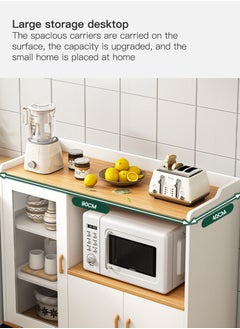 Sharpdo Multifunctional Household Modern Minimalist Sideboard Kitchen Rack Function Microwave Stand With Storage Cabinet Kitchen Cabinet For Spices Pots And Tableware 90*40*94cm  - Image 3
