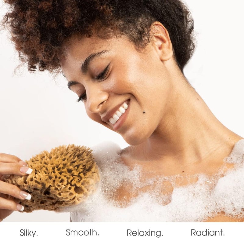 Naroa Soft Natural Sponge X Large Gentle Sea Loofah for Bathing Smooth Skin Unbleached Shower Body Scrubber Puff Bath Spa - Image 4