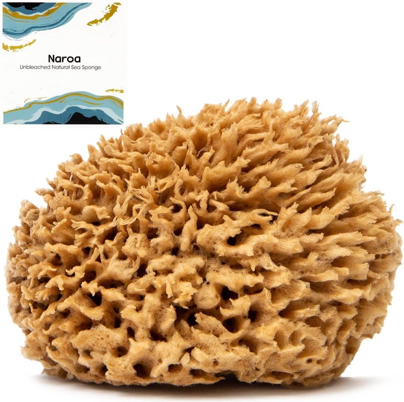 Naroa Soft Natural Sponge X Large Gentle Sea Loofah for Bathing Smooth Skin Unbleached Shower Body Scrubber Puff Bath Spa - Image 1
