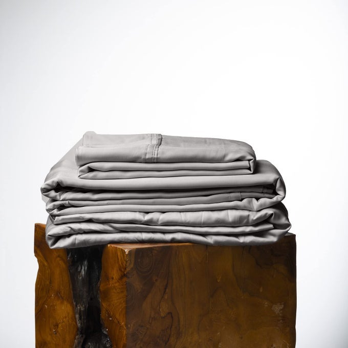 OLIVE CRATE EUCALYPTUS SHEETS SET COOLING SHEETS FOR HOT SLEEPERS 100 ORGANIC TENCEL LYOCELL KING SIZE HYPOALLERGENIC MOISTUREWICKING DEEP POCKETS SOFT DURABLE 76 X 80 STONE GRAY