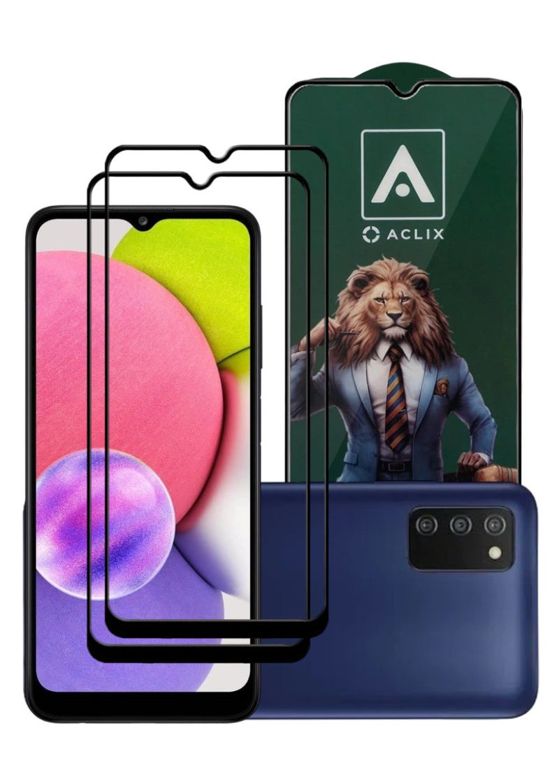 ACLIX 2 Pieces Antistatic ESD Dustproof Premium Quality High Definition Tempered Glass Screen Protector Designed For Samsung Galaxy A03s - Image 1