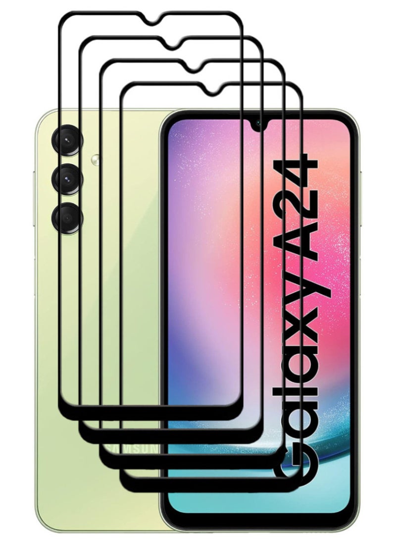 ACLIX 4 Pieces Antistatic ESD Dustproof Premium Quality High Definition Tempered Glass Screen Protector Designed For Samsung Galaxy A24 4G - Image 1