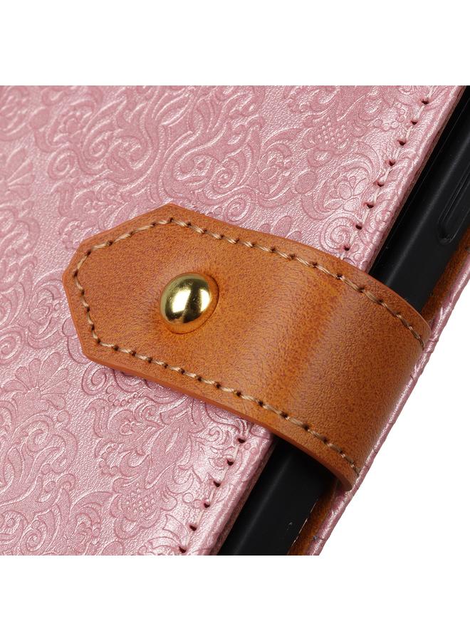 S-TOP Case For OPPO Reno5 5G European Floral Embossed Copper Buckle Horizontal Flip PU Leather Case with Holder & Card Slots & Wallet & Photo Frame - Image 4