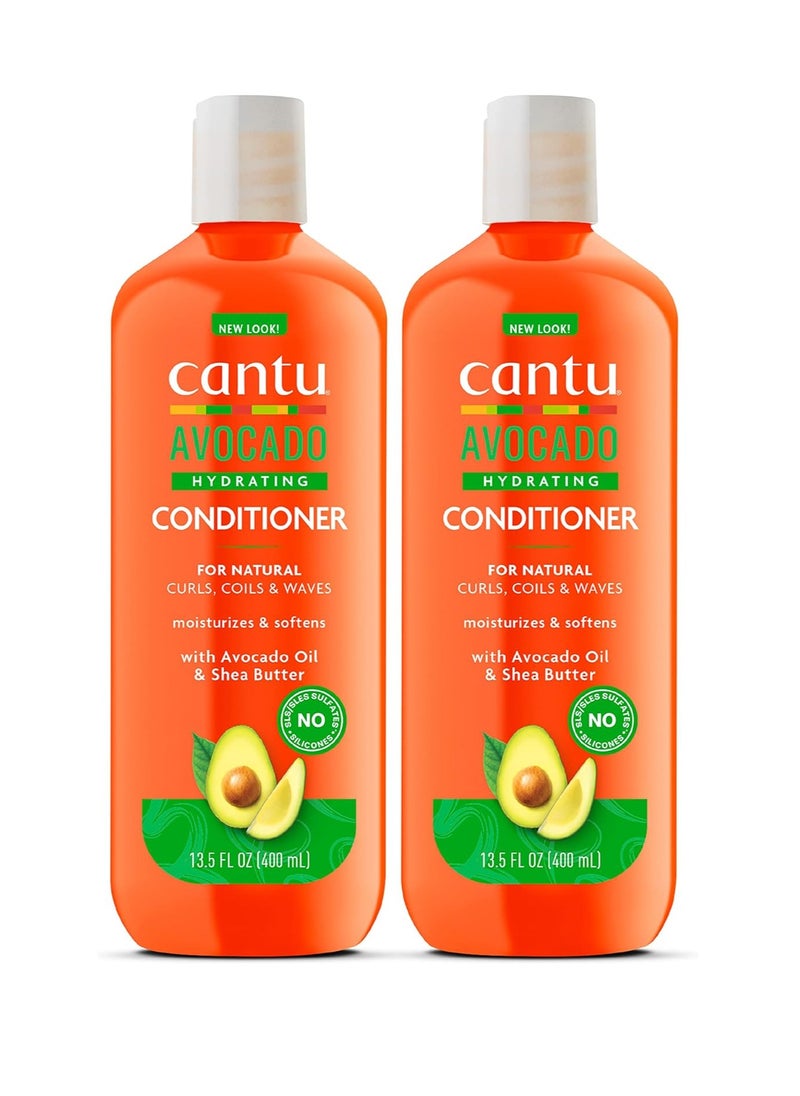 CANTO - Cantu Avocado Hydrating Silicone-Free Conditioner with Pure Shea Butter (Pack of 2) - Image 1