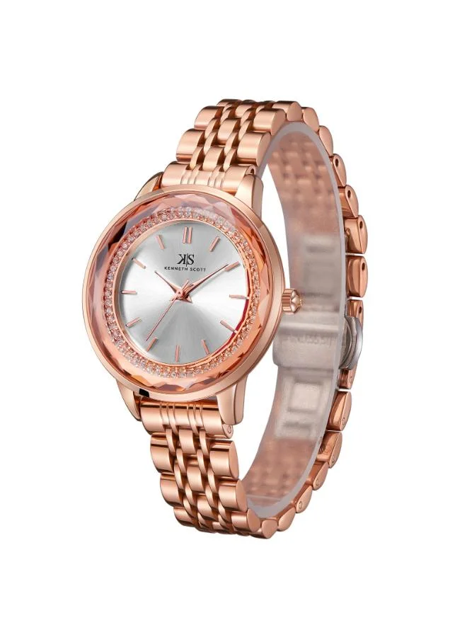 KENNETH SCOTT Women's Stainless Steel Analog Watch K22532-RBKW - 34 mm