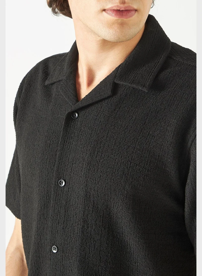 Iconic Textured Regular Fit Shirt