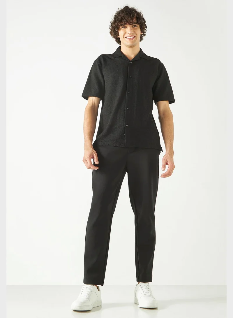 Iconic Textured Regular Fit Shirt