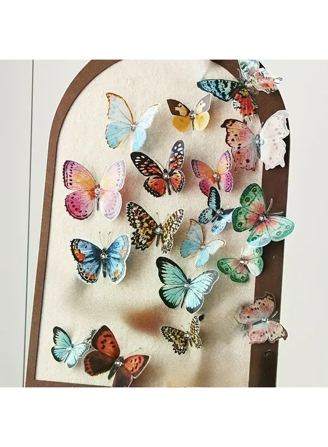 18 Pieces 3D PVC Butterfly Decorations Set Colorful Watercolor Wings For Wedding Party Events - Image 4