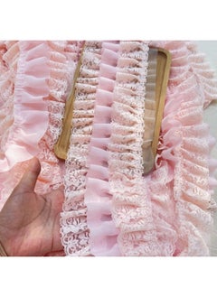 Generic Lolita Dress Three-Layer Lace Pastoral Skirt Cuff Skirt High Quality Made Clothes Lining Decorative Lace Accessories-Color:Light Pink 0.5m = Half A Meter Long / Multiple Shots In A Row  - Image 1