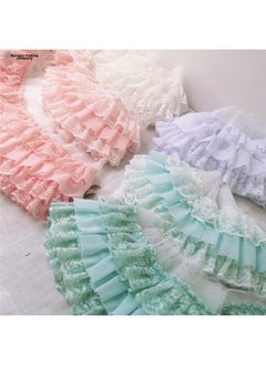 Generic Lolita Dress Three-Layer Lace Pastoral Skirt Cuff Skirt High Quality Made Clothes Lining Decorative Lace Accessories-Color:Light Pink 0.5m = Half A Meter Long / Multiple Shots In A Row  - Image 2