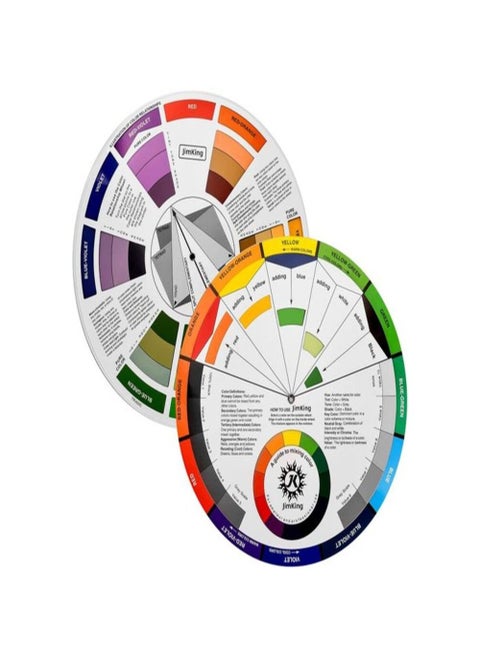 Creative Color Wheel, Paint Mixing Learning Guide Art Class Teaching Tool For Makeup Blending Board Chart Color Mixed Guide Mix Colours (9.25inch)