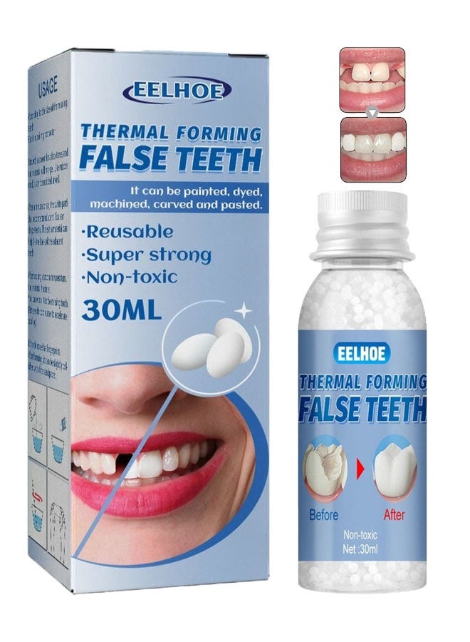 EELHOE Thermal Forming False Teeth Tooth Repair Kit Tooth Repair Granules for Missing and Broken Tooth Temporary Teeth Filling Repair Kit Temporary Denture Replacement Bead Set - Image 1