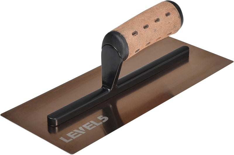 Level-5 11.5" x 4.75" 0.7 MM Flat Drywall Trowel | Triple-Hardened Stainless Steel, High-Impact Handle | Sheetrock Gyprock Wall-Board Plasterboard | 4-960 - Image 1