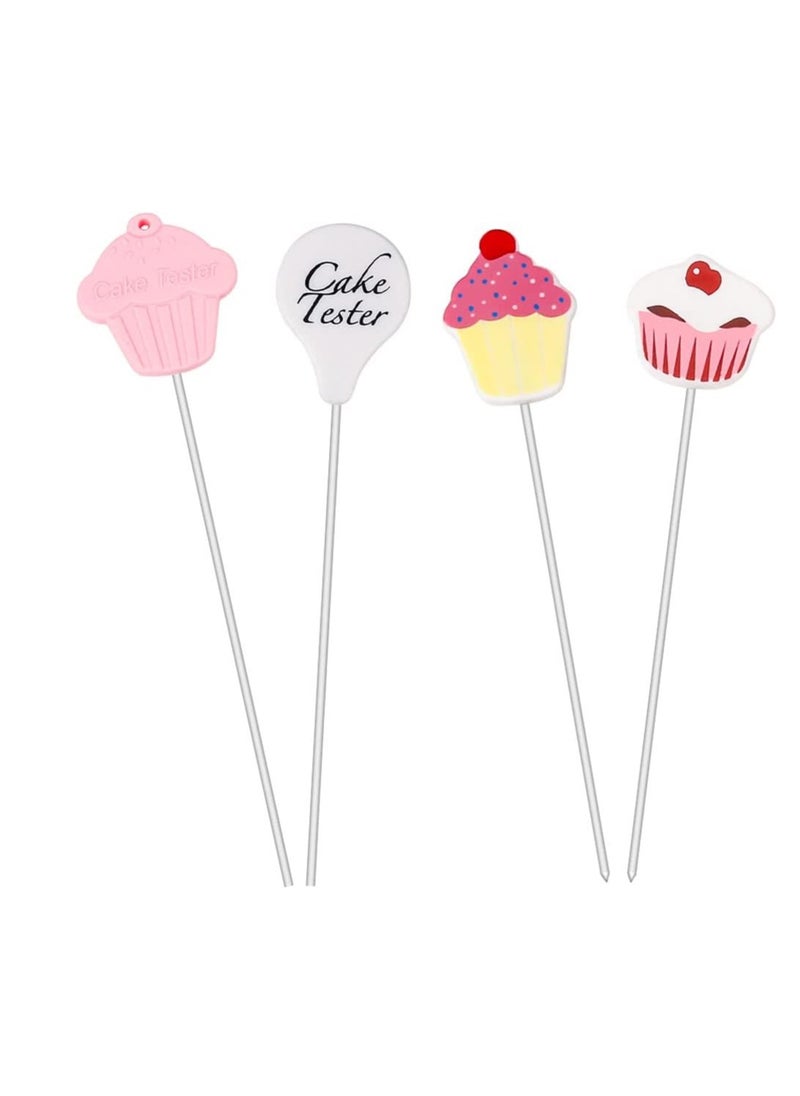 SUMAJU 4 Pcs Cake Tester, Stainless Steel Cake Testing Needles Reusable Cake Probe Cake Skewer Needles for Kitchen Home Baking Tools Stocking Stuffers Christmas Gifts for Bakers  - Image 1