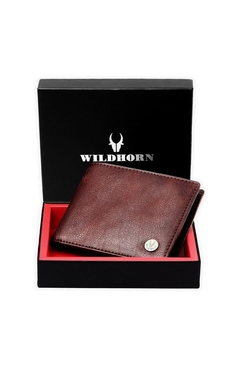 WildHorn Brown Leather Men's Wallet (WH2052 CRACKLE) - Image 1