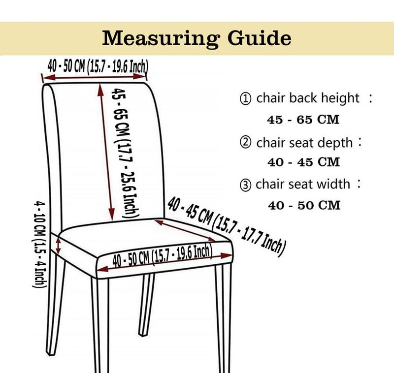 Styleys Elastic Chair Cover Stretch Removable Washable Jacquard Dining Chair Cover Protector Seat Slipcover Pack of 6 Teal JCMC17 - Image 3