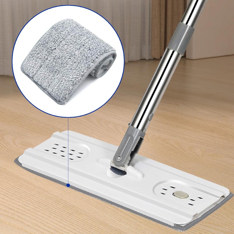 BeiLan Microfiber Mop Cleaning Pads Flat: 10 Packs 13"" X 4.9"" Washable Pads for Floor Cleaning Compatible with Tethys & Most 13 Inch Flat Mop - Pads Replacement for Bucket Set - Image 3