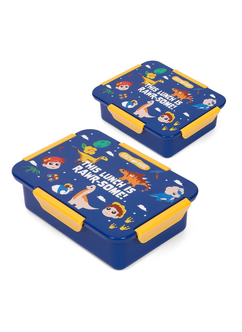 Eazy Kids Eazy Kids Lunch Box Set T-Rex- Blue  - Image 1