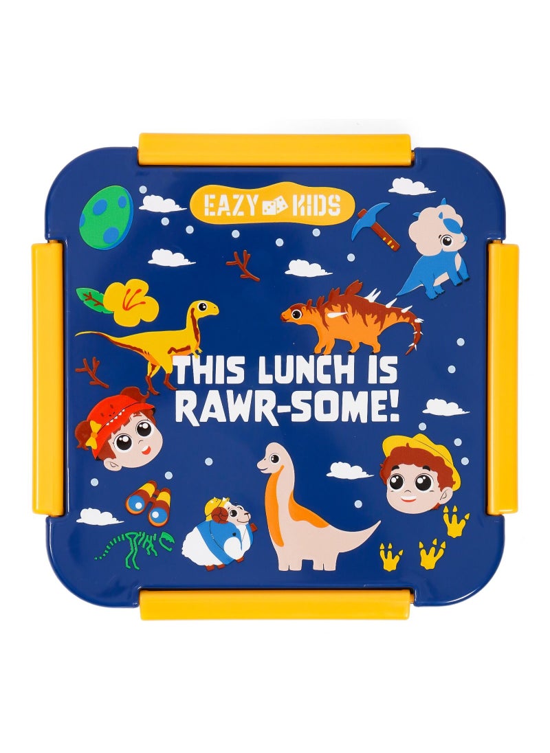 Eazy Kids - Eazy Kids Lunch Box Set T-Rex- Blue - Image 1