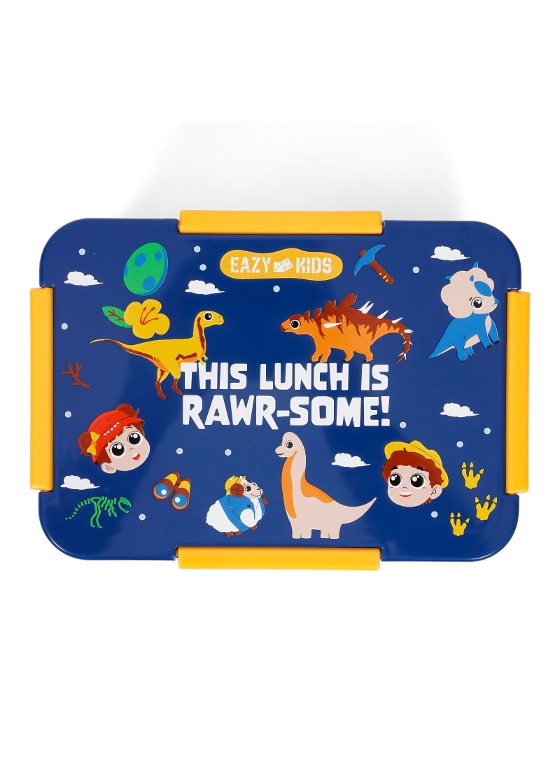Eazy Kids - Eazy Kids Lunch Box Set T-Rex- Blue - Image 1