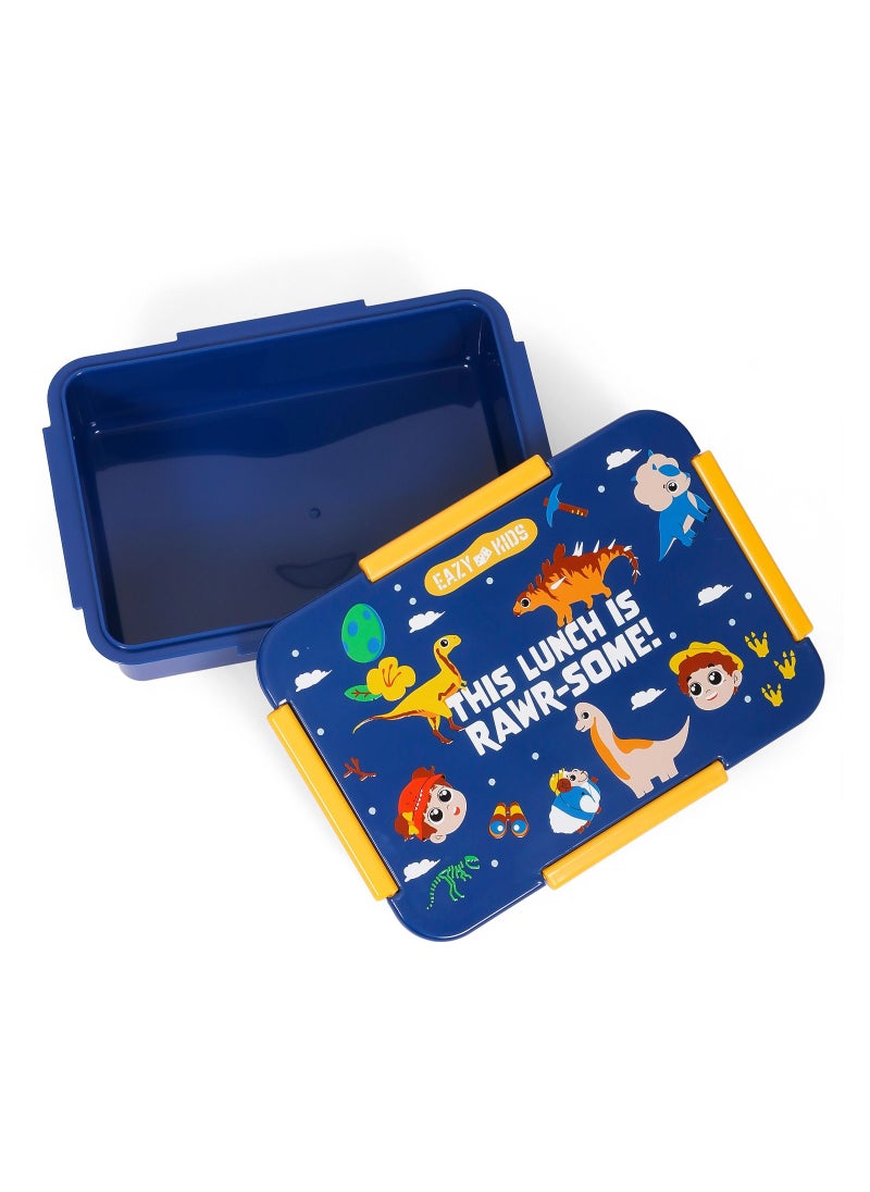 Eazy Kids - Eazy Kids Lunch Box Set T-Rex- Blue - Image 1