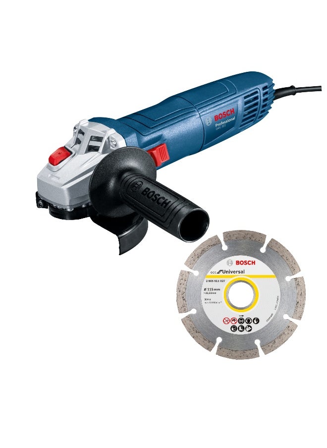 BOSCH Gws 700 Angle Grinder With 115Mm Universal Eco Segmented Diamond 