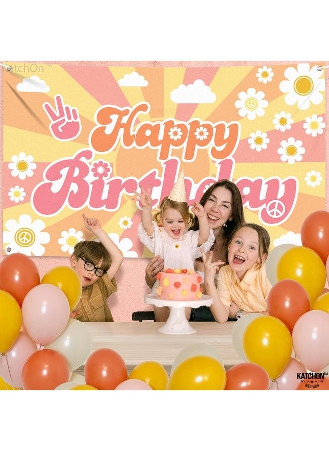 KATCHON Groovy Birthday Banner Xtralarge 72X44 Inch ; Groovy Backdrop For Groovy Party Decorations Groovy Birthday Decorations ; Groovy Birthday Party Decorations Groovy Happy Birthday Banner  - Image 3