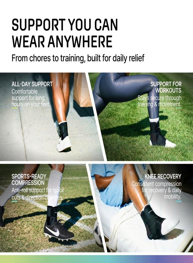MODVEL Slim Lace Up Ankle Brace, Adjustable Ankle Braces for Men, Ankle Brace for Women, Ankle Support for Women – Figure 8 Ankle Brace Strapping with Soft Pads for Sprained Joint Stability Ankle Wrap - Image 4