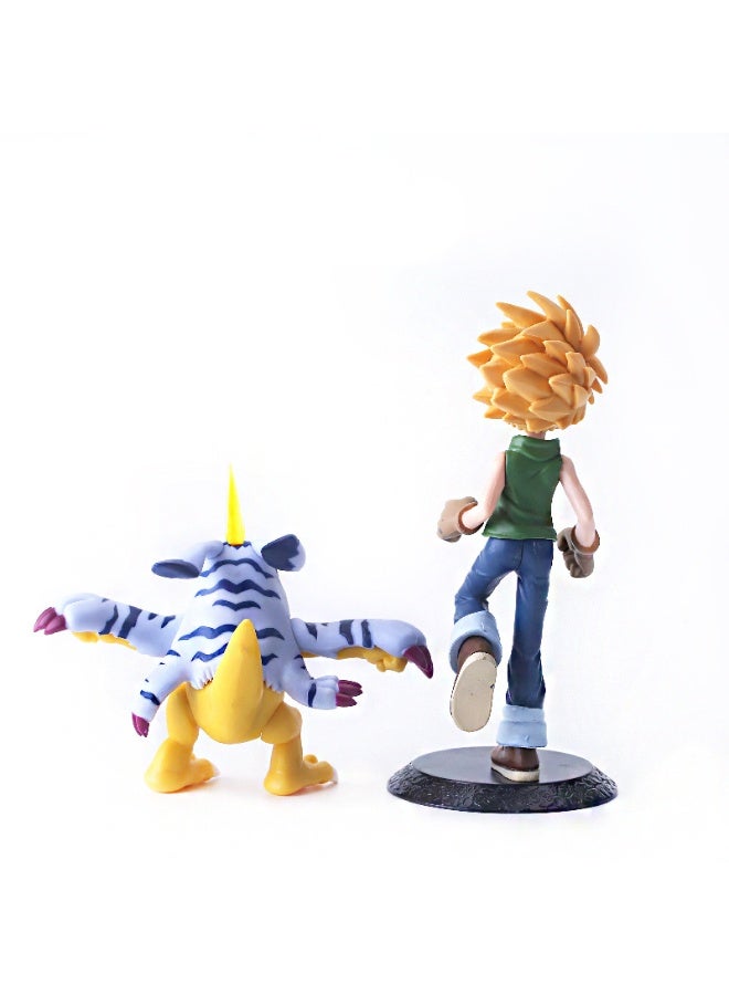 هالامودو ديجمون 2 قطعة مجموعة 17 سم ايشيدا ياما وغابومون منضدية مرسومة باليد ديكور دمية نموذج - Image 4