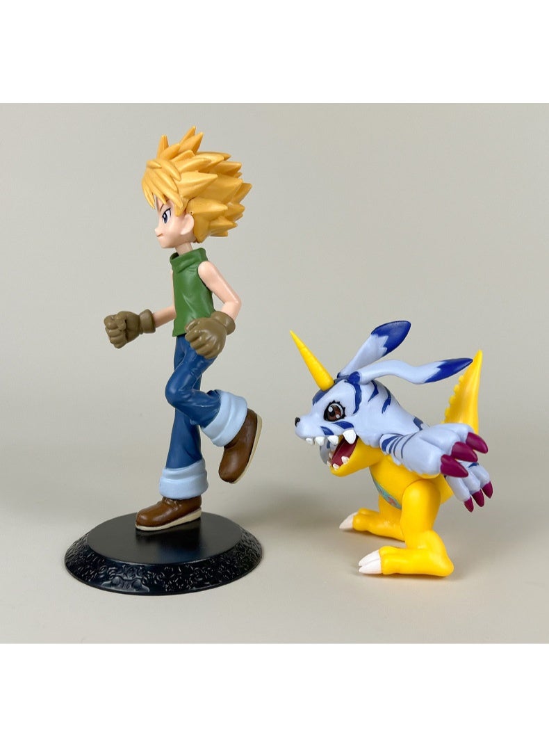 هالامودو ديجمون 2 قطعة مجموعة 17 سم ايشيدا ياما وغابومون منضدية مرسومة باليد ديكور دمية نموذج - Image 3