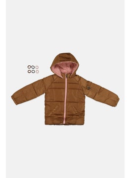 Limited Too Toddlers Girl Quilted Puffer Jacket, Tan  - Image 1