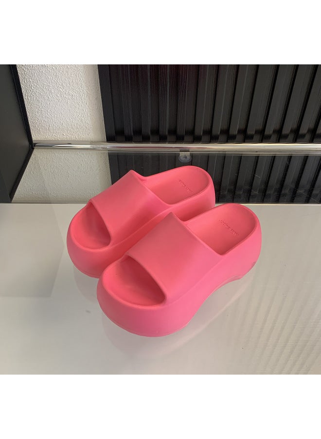 Early Spring New Eva Fashion Thick-soled Height-increasing Slippers For Women Versatile Summer Outdoor Wear Commuting Lazy Slip-on Sandals