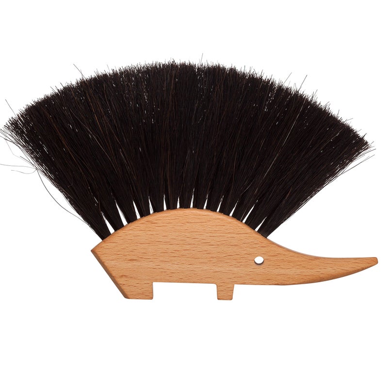 REDECKER Hedgehog Table Brush, Natural Horsehair Bristles, 4-1/2 x 5-1/2 inches, Versatile Hand Brush in a Decorative Shape - Horse Hair Brush for Table - Hedgehog Duster - Made in Germany - Image 4